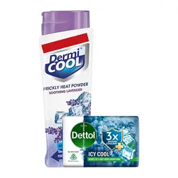 Dermi COOL Soothing Lavender Prickly Heat Powder for Insatnt Cooling and Fight Bacteria