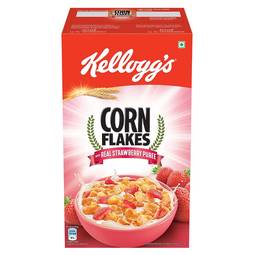 Kelloggs Real Strawberry Puree Corn Flakes Carton