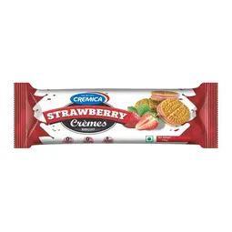 CREMICA Strawberry Cremes Sandwich Biscuits