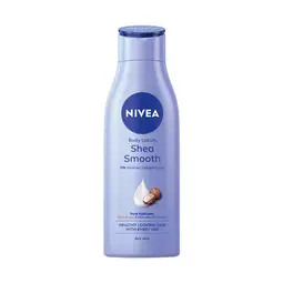 NIVEA Shea Smooth Body Lotion for 72 Hours Moisture Indulging Care with Pure Hyaluron, Shea Butter and Deep Nourish Serum