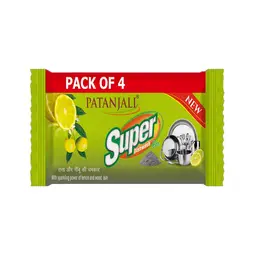 PATANJALI Super Dishwash Bar with Sparkling Power of Lemon and Wood Ash