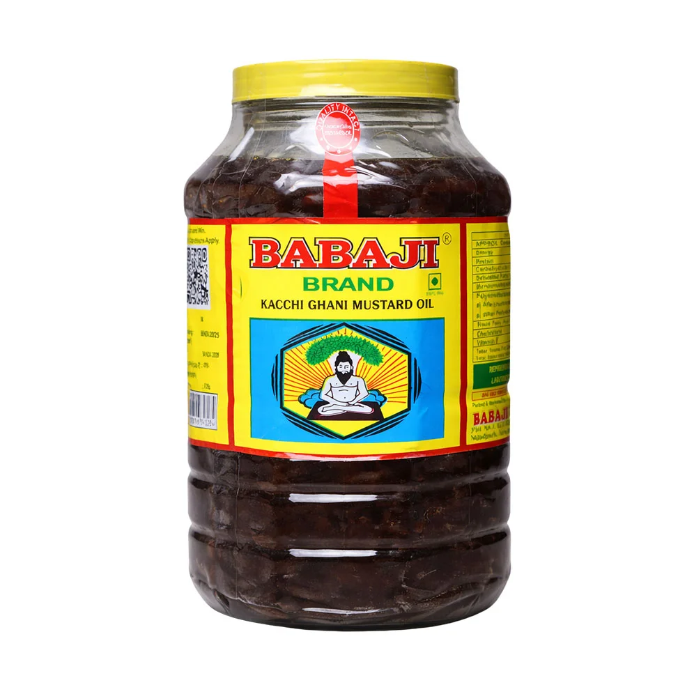 BABAJI BRAND Kacchi Ghani Mustard Oil Jar