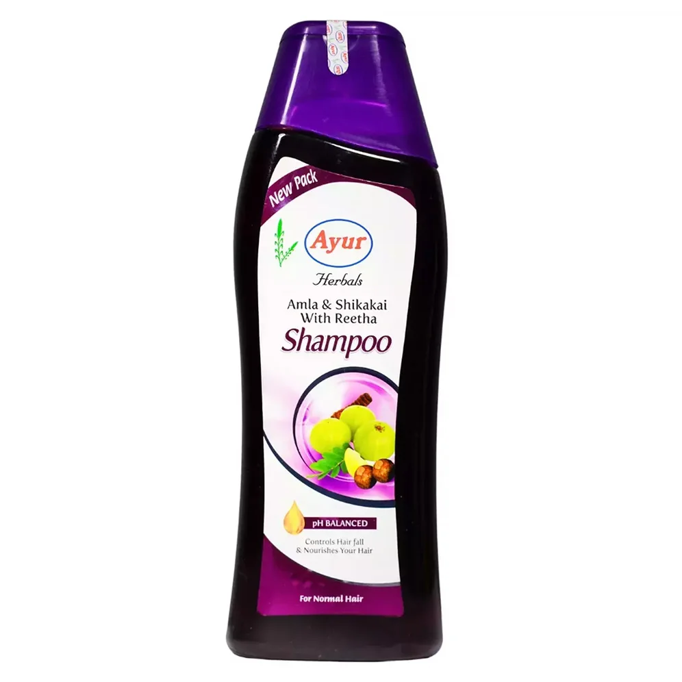 Ayur Herbals Amla and Shikakai with Reetha Herbal Shampoo