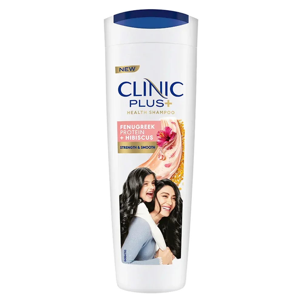 CLINIC PLUS+ Strength and Smooth Health Shampoo with Fenugreek Protein + Hibiscus