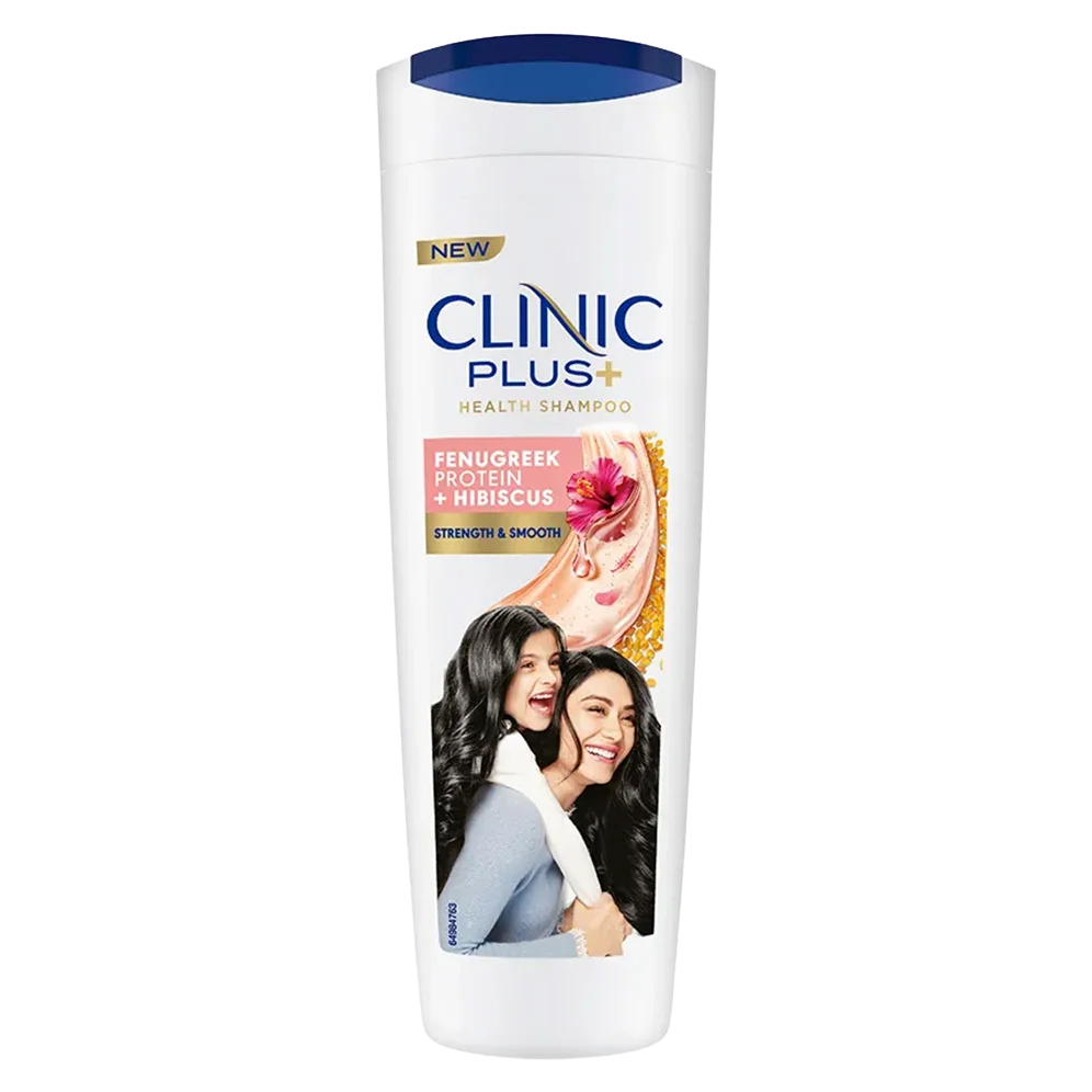 CLINIC PLUS+ Strength and Smooth Health Shampoo with Fenugreek Protein + Hibiscus