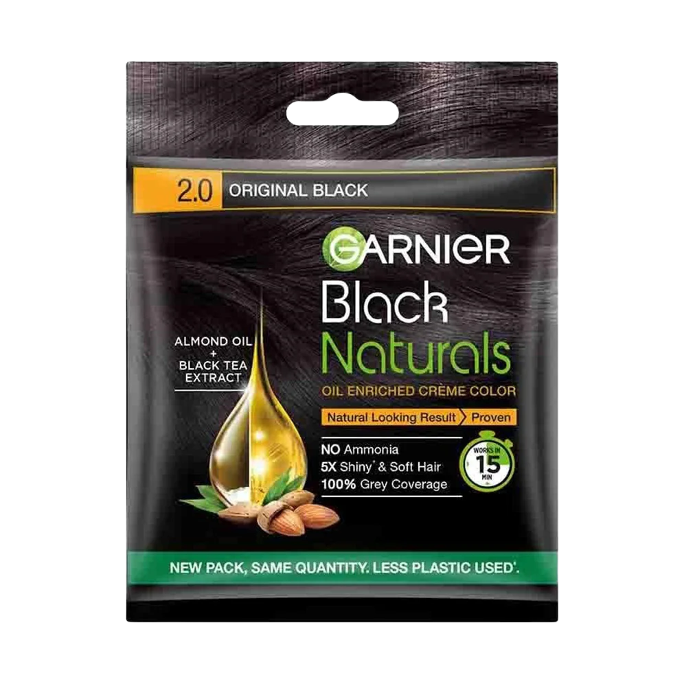 GARNIeR Black Naturals 2.0 Original Black Oil Enriched Creme Hair Color