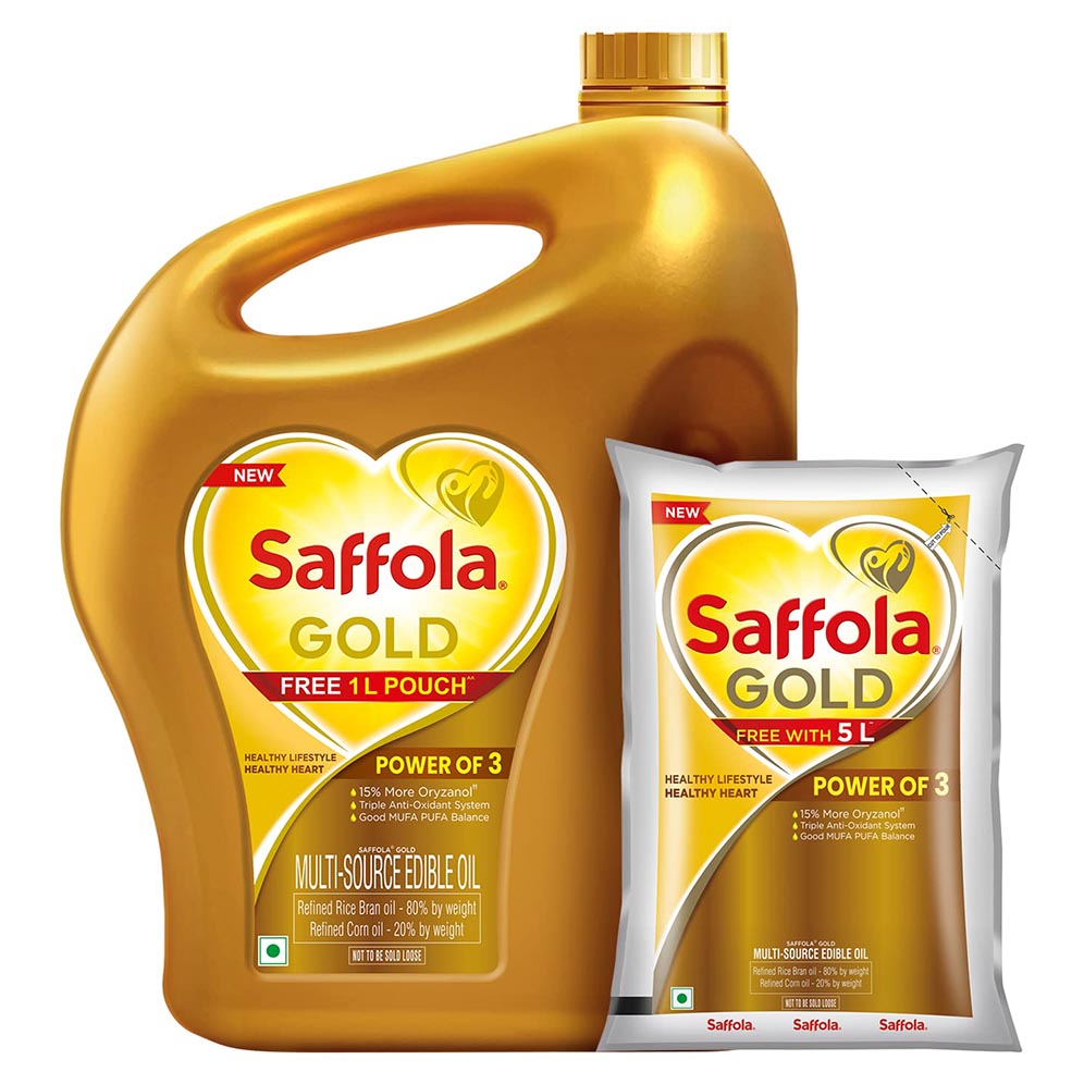 Saffola Gold Healthy Lifestyle Edible Oil Can