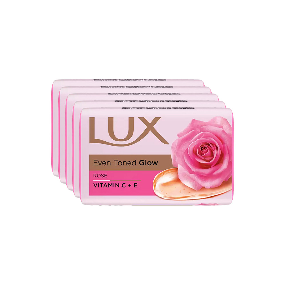 LUX Even-Toned Glow Rose and Vitamin C + E Soap