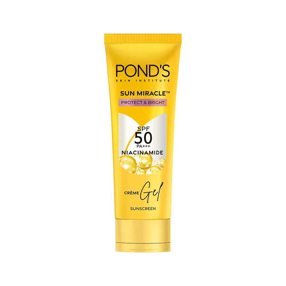 PONDS Sun Miracle SPF 50 PA++++ Ultra Light Gel Sunscreen for Protect and Bright Niasorcinol