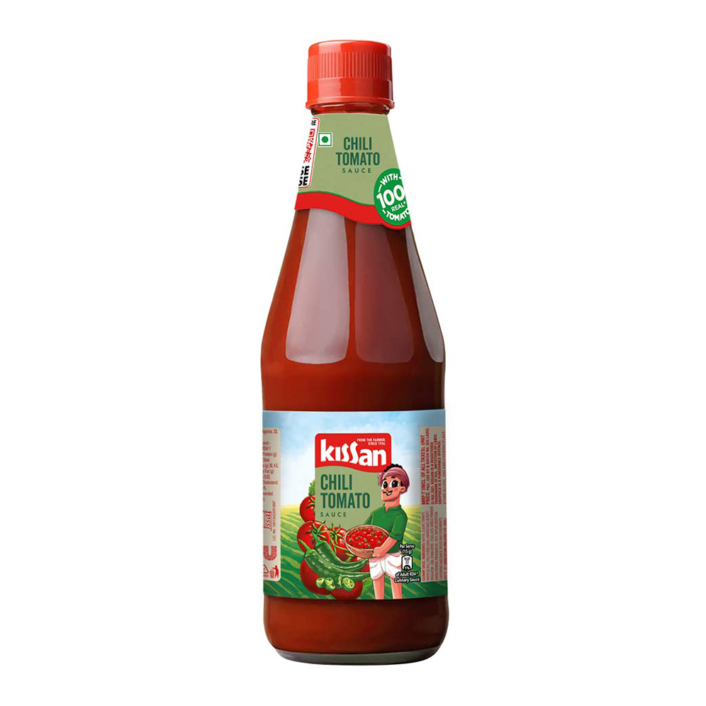 kissan Green Chilli Tomato Sauce Bottle