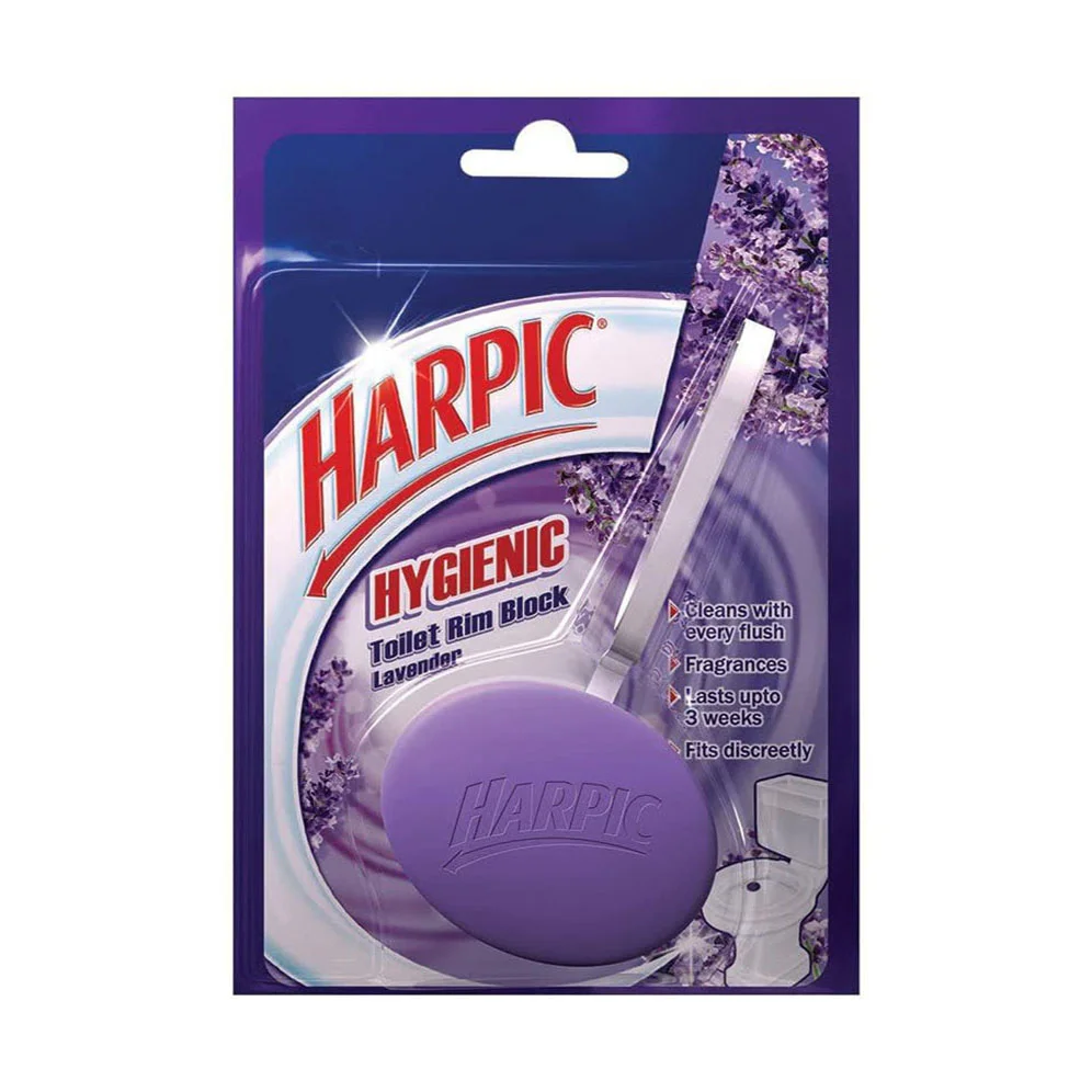 HARPIC Hygienic Lavender Toilet Rim Block for Cleans with Every Flush