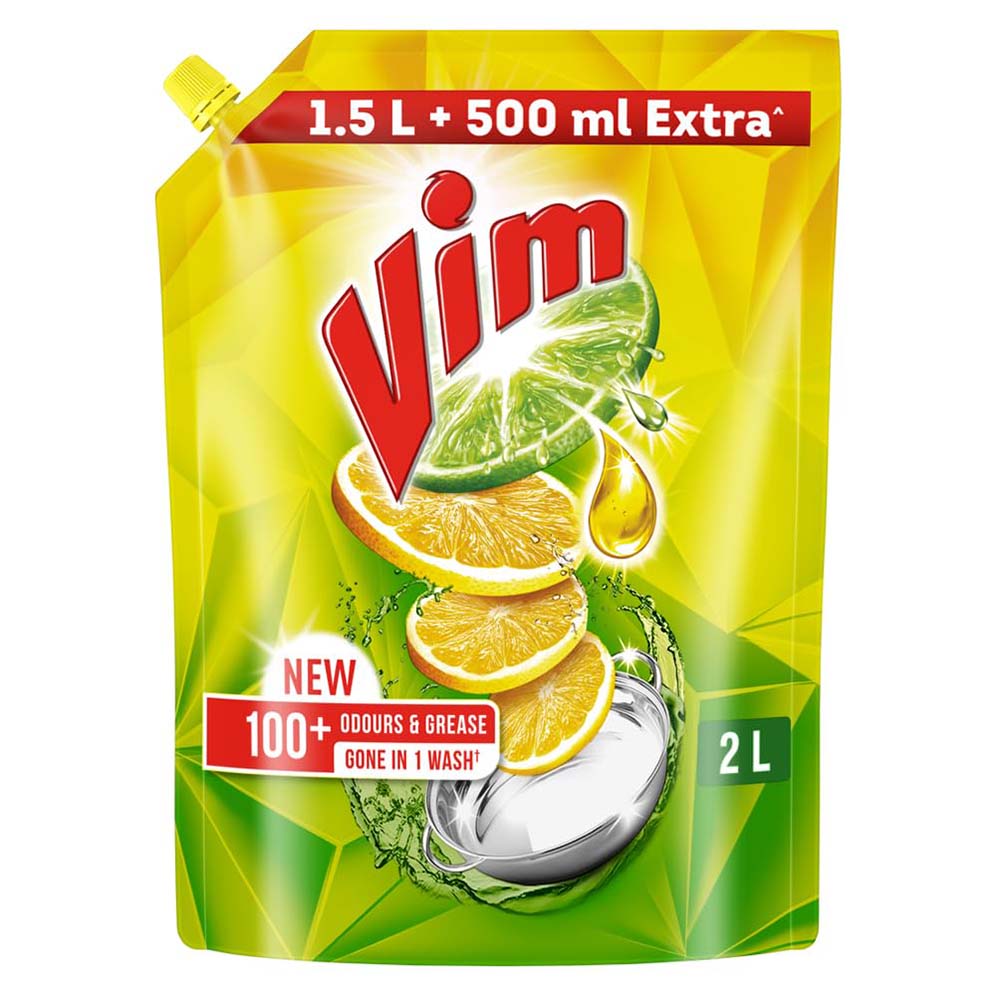 Vim Lemon Dishwash Gel Refill with Power of Lemons