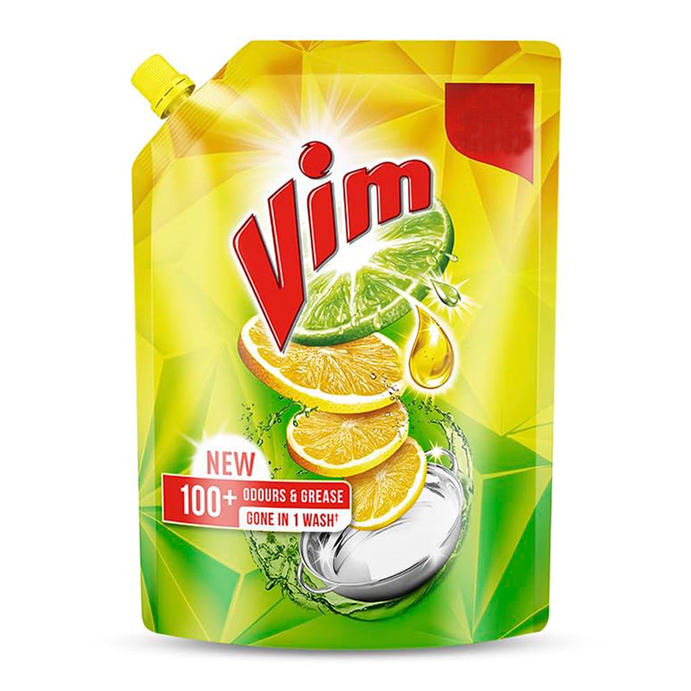 Vim Lemon Dishwash Gel Refill with Power of Lemons