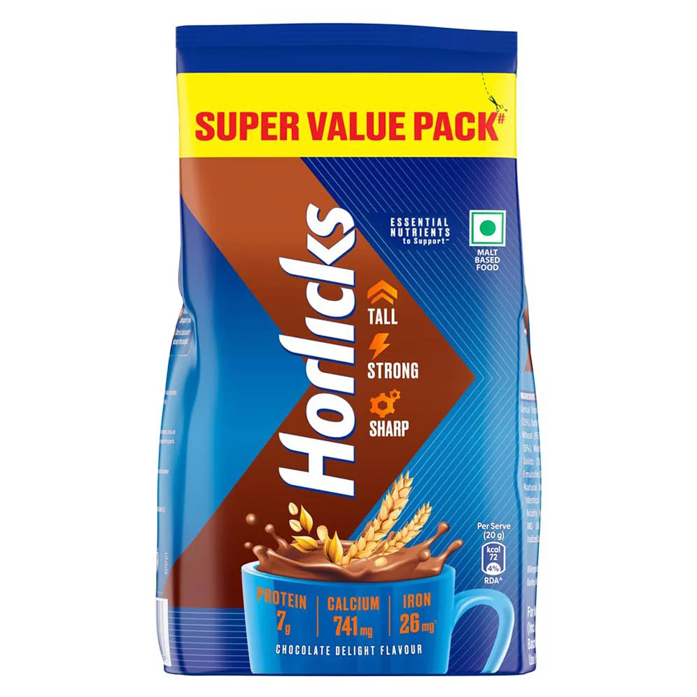 Horlicks Chocolate Delight Nutrition Drink Pouch