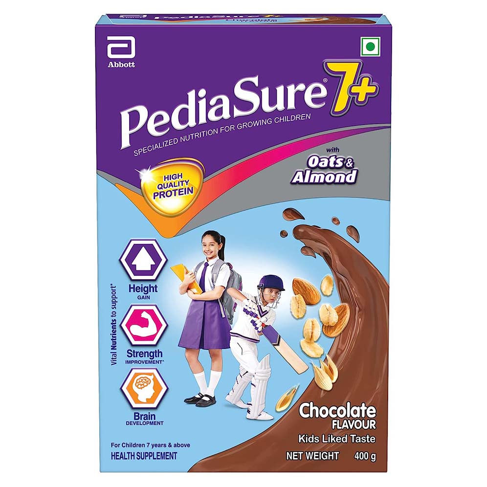 PediaSure 7 plus Chocolate Flavour Nutrition Drink with Oats and Almond Carton