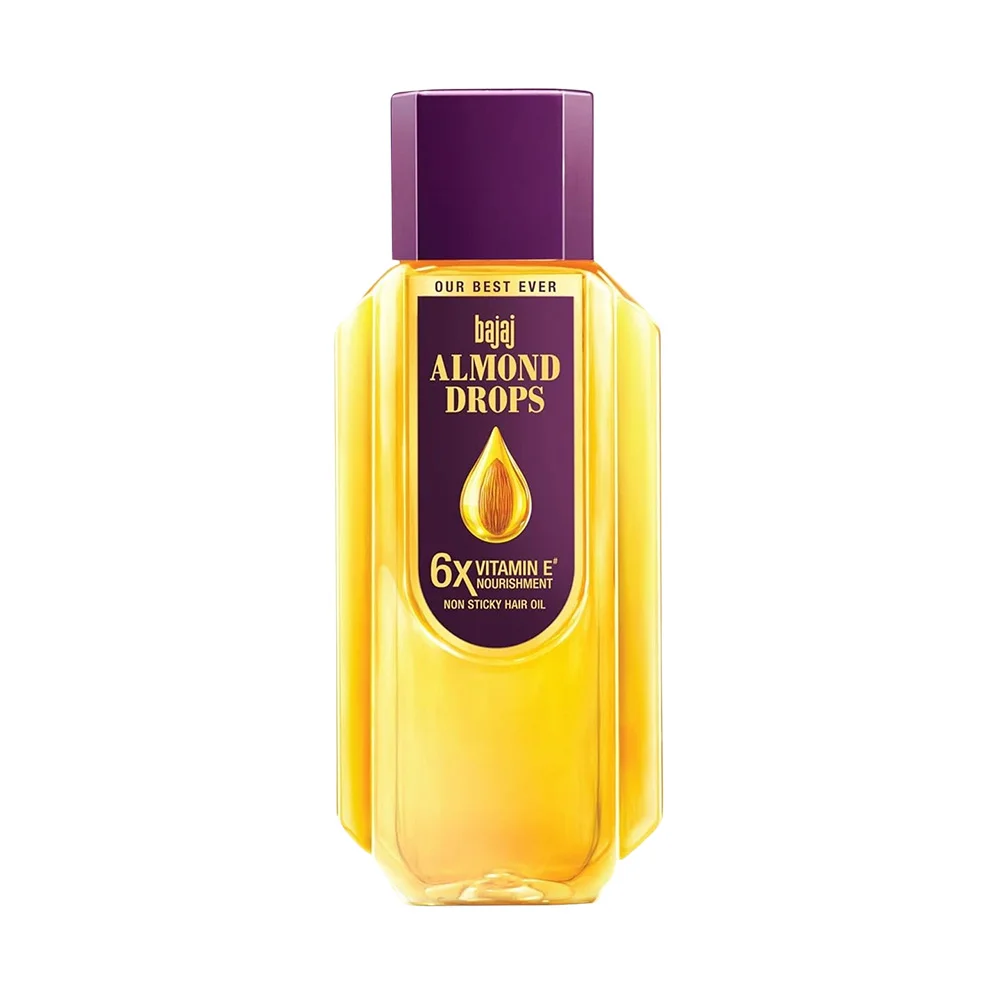 bajaj Almond Drops Non Sticky Hair Oil with 6X Vitamin E Nourishment