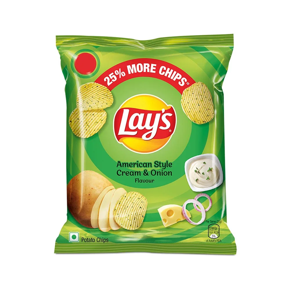 Lays American Style Cream and Onion Flavour Potato Chips
