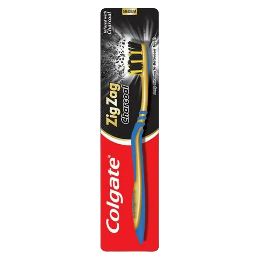 Colgate Zig Zag Charcoal Medium Toothbrush