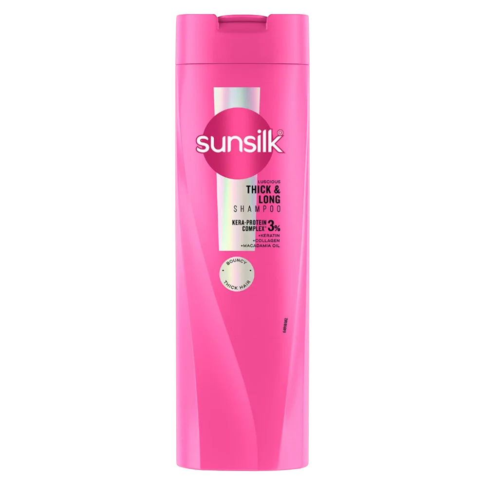 sunsilk Luscious Thick and Long Shampoo with Kera Protein Complex 3% with Keratin + Collagen + Macadamia Oil