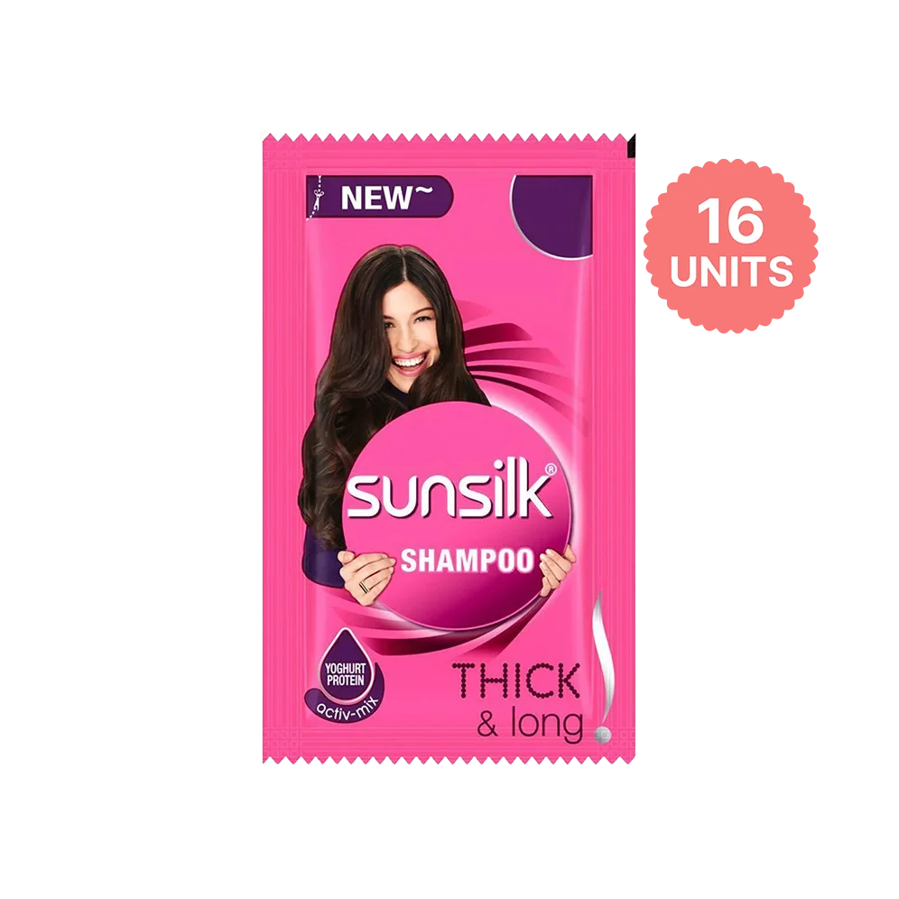 sunsilk Thick and Long Shampoo with Yoghurt Protein Sachet