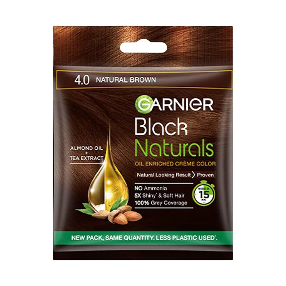 GARNIeR Black Naturals 4.0 Natural Brown Oil Enriched Creme Hair Color