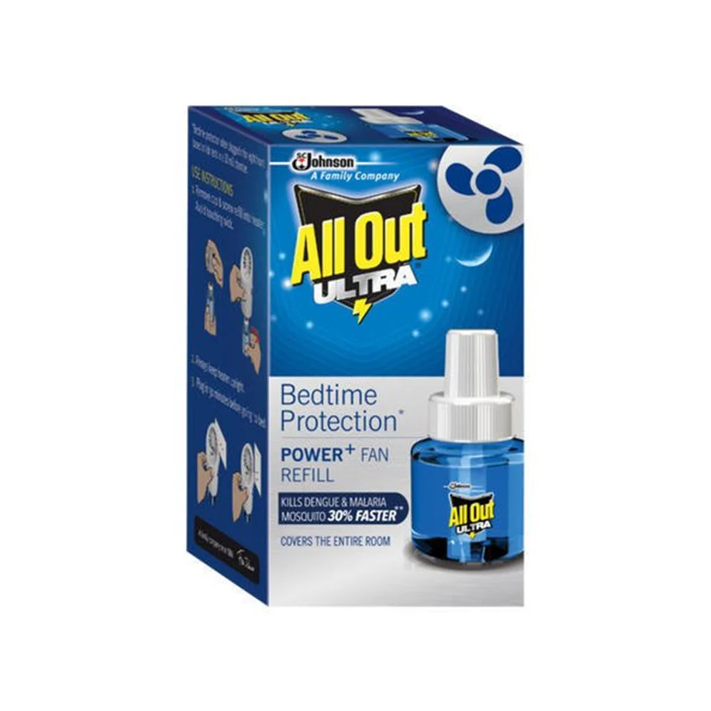 All Out Ultra Bedtime Protection Power+ Fan Refill with 30% Faster for Kills Dengue and Malaria Mosquitoes