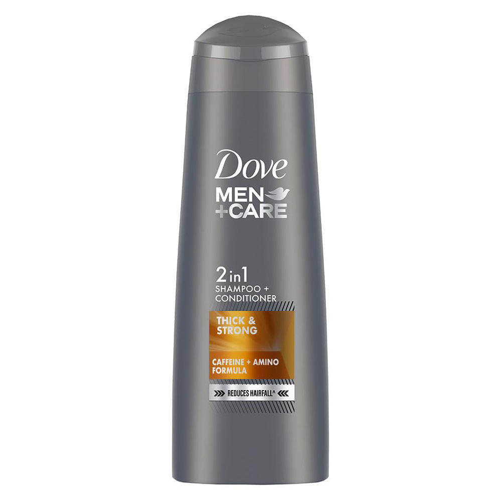 Dove MEN +care Thick and Strong 2in1 Shampoo + Conditioner with Caffeine + Amino Formula