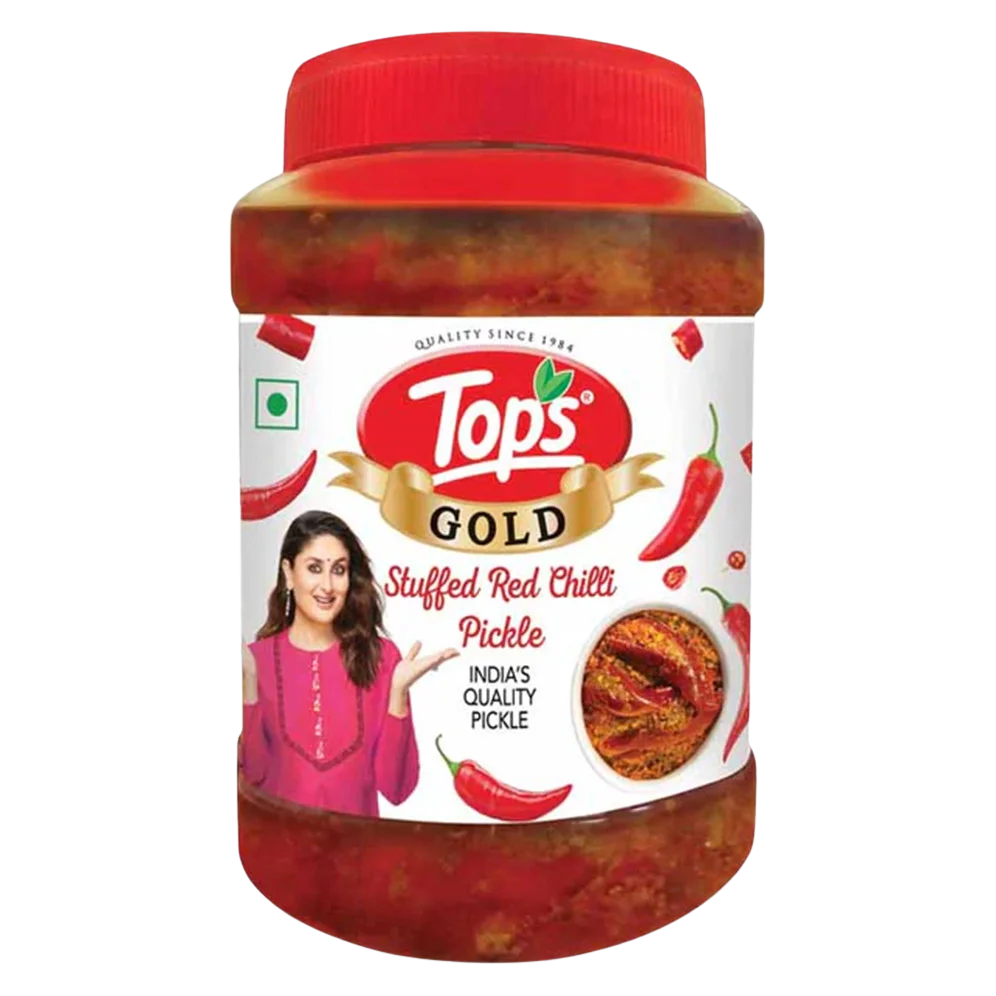Tops Gold Stuffed Red Chilli Pickle