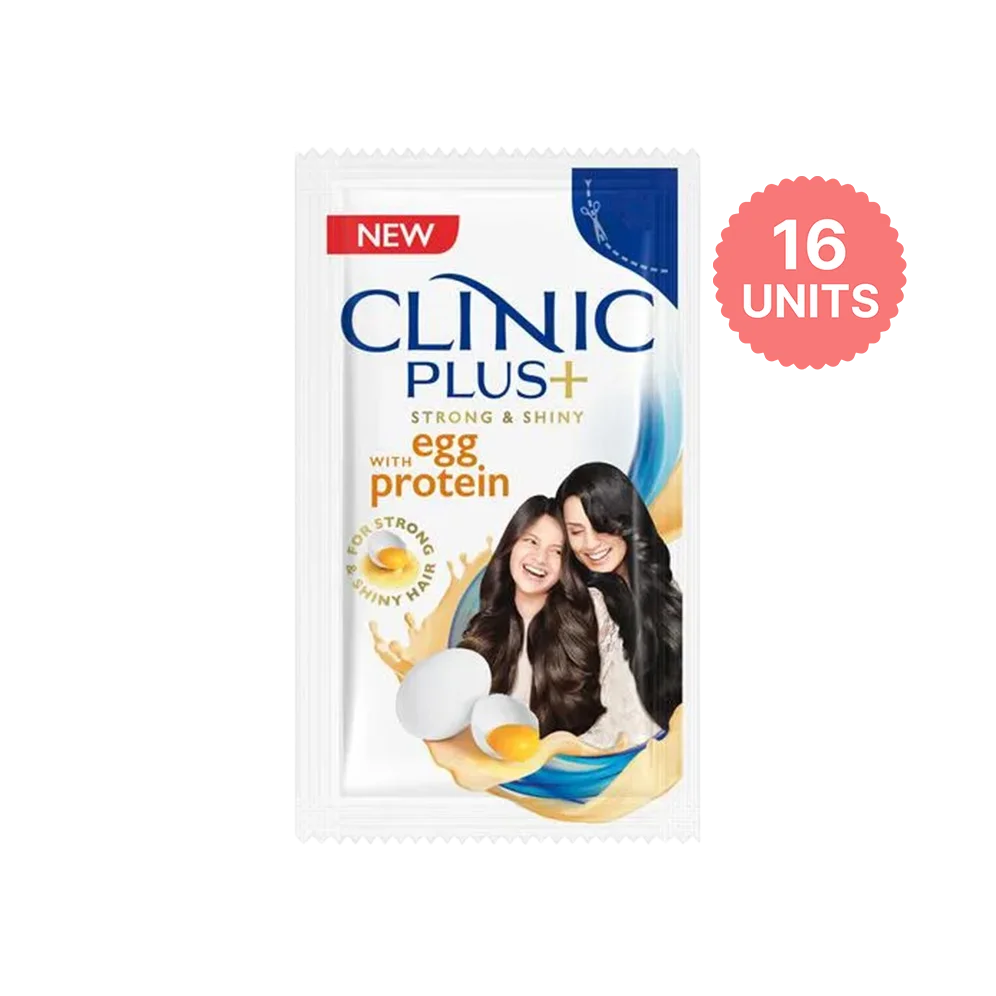 CLINIC PLUS+ Egg Protein Health Shampoo for Strength and Shine Sachet