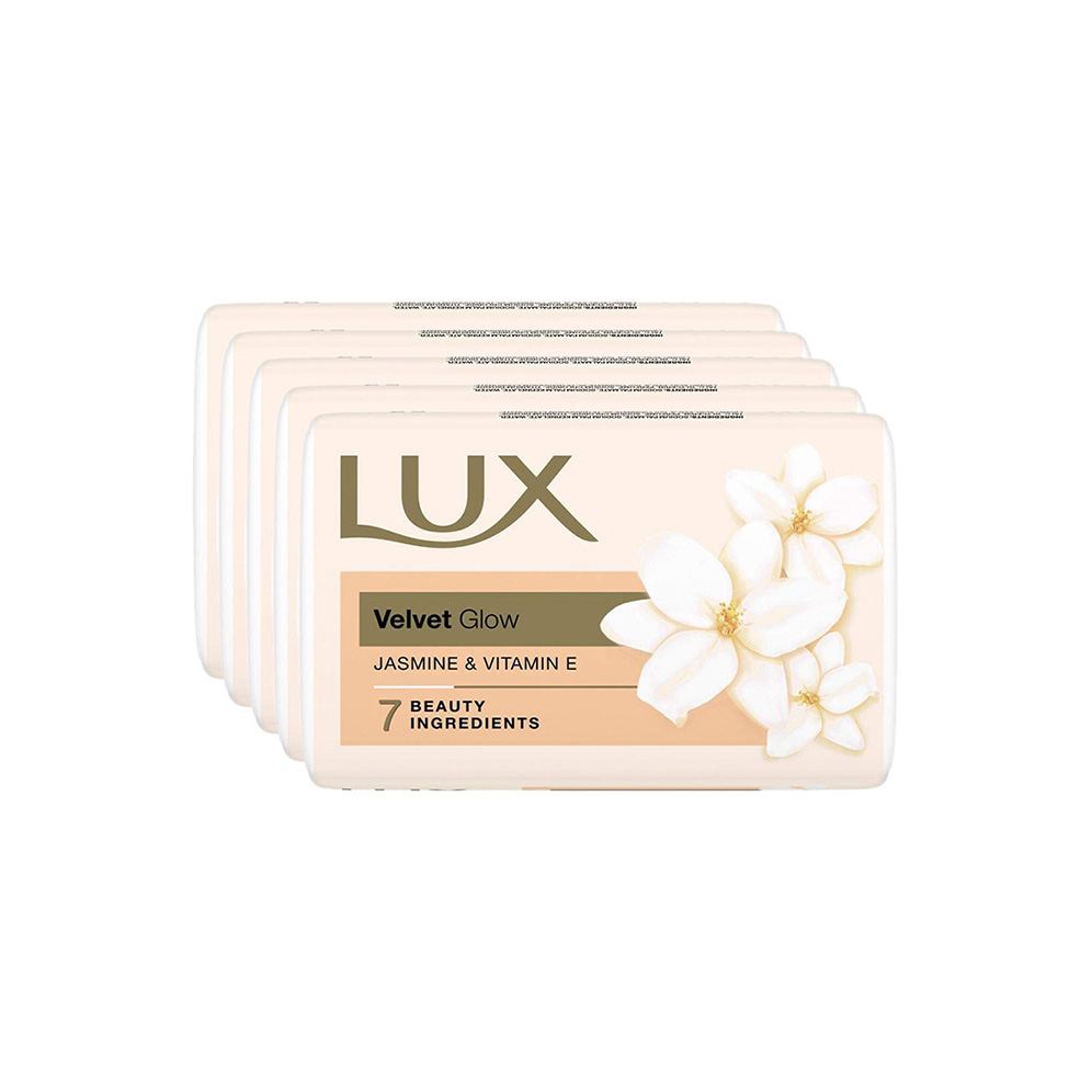 LUX Velvet Glow Jasmine and Vitamin E Soap with 7 Beauty Ingredients