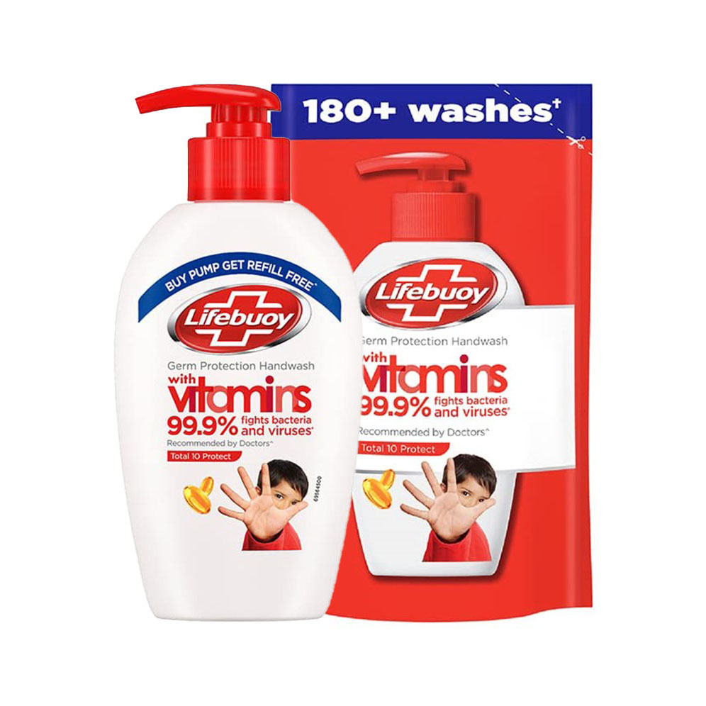 Lifebuoy Total 10 Protect Hand Wash Pump and Refill