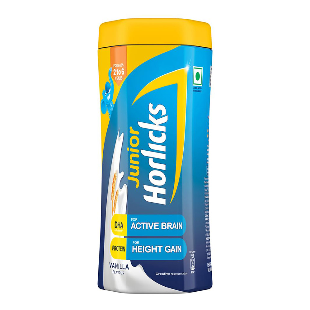 Junior Horlicks Vanilla Flavour Nutrition Drink Jar