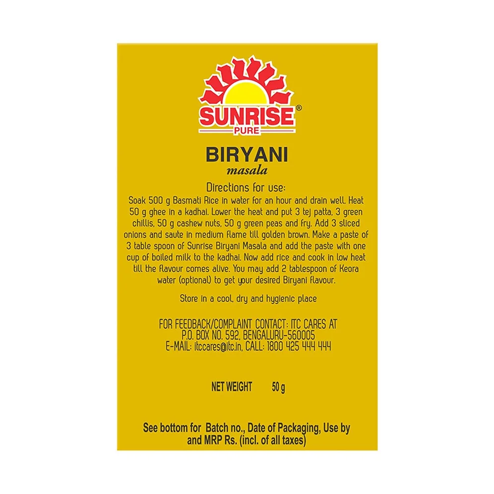SUNRISE PURE Biryani Masala
