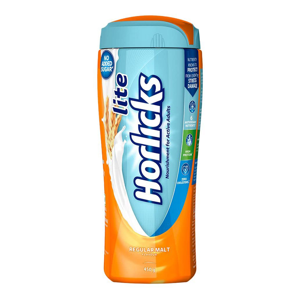 Horlicks Lite Regular Malt Nutrition Drink Jar