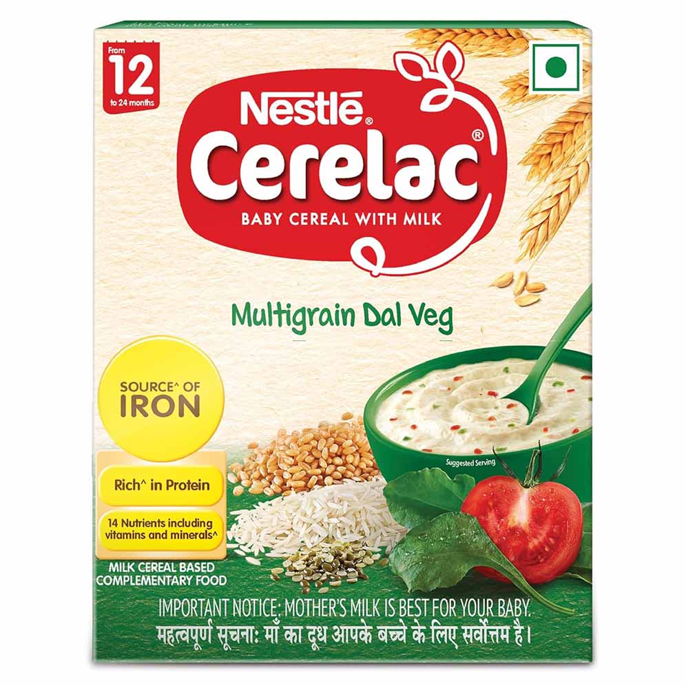 Nestle Cerelac Multigrain Dal Veg Baby Cereal with Milk for 12 to 24 Months