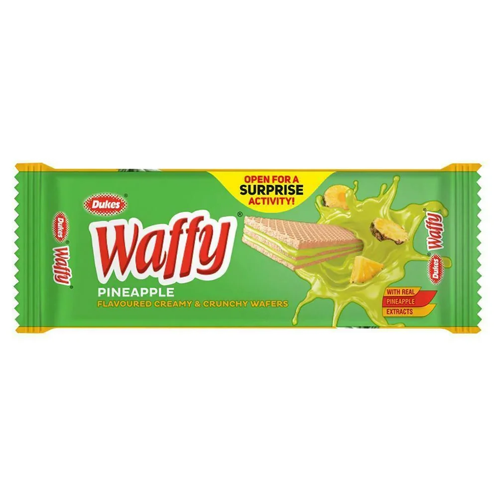 Dukes Waffy Pineapple Flavoured Creamy and Crunchy Wafers