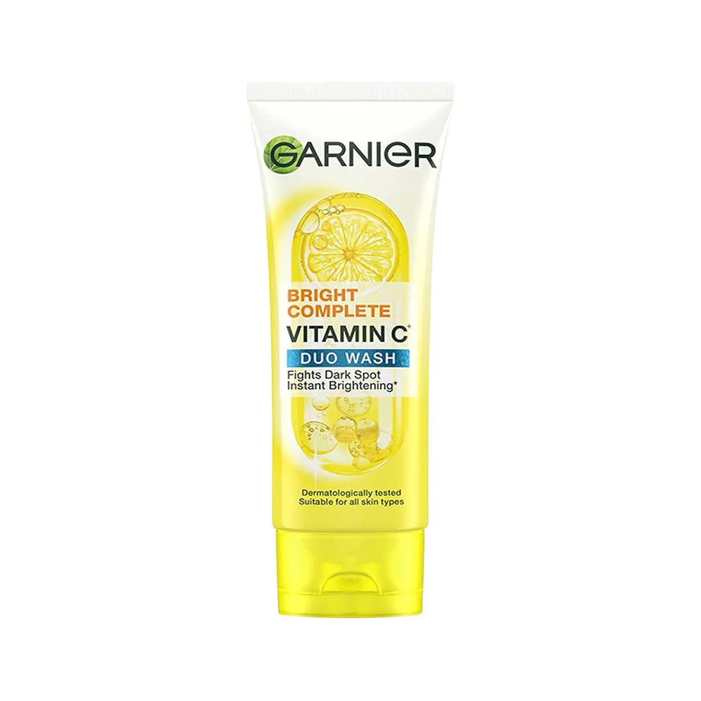 GARNIeR BRIGHT COMPLETE Vitamin C Face Wash for Clears Dullness