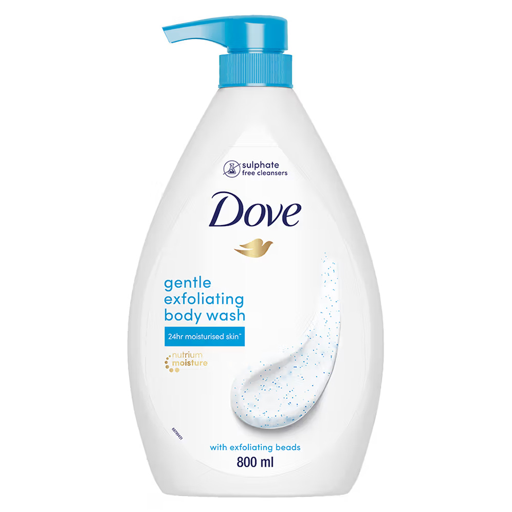 Dove Gentle Exfoliating Body Wash with Exfoliating Beads for 24 Hours Moisturised Skin