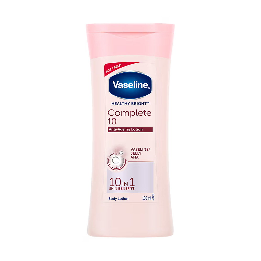 Vaseline Complete 10 Anti Ageing Body Lotion plus Vaseline Jelly Aha for 10 in 1 Skin Benefits