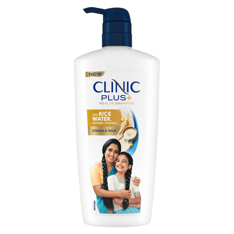 CLINIC PLUS+ Rice Water Health Shampoo with Protein + Vitamin E for Strong and Thick