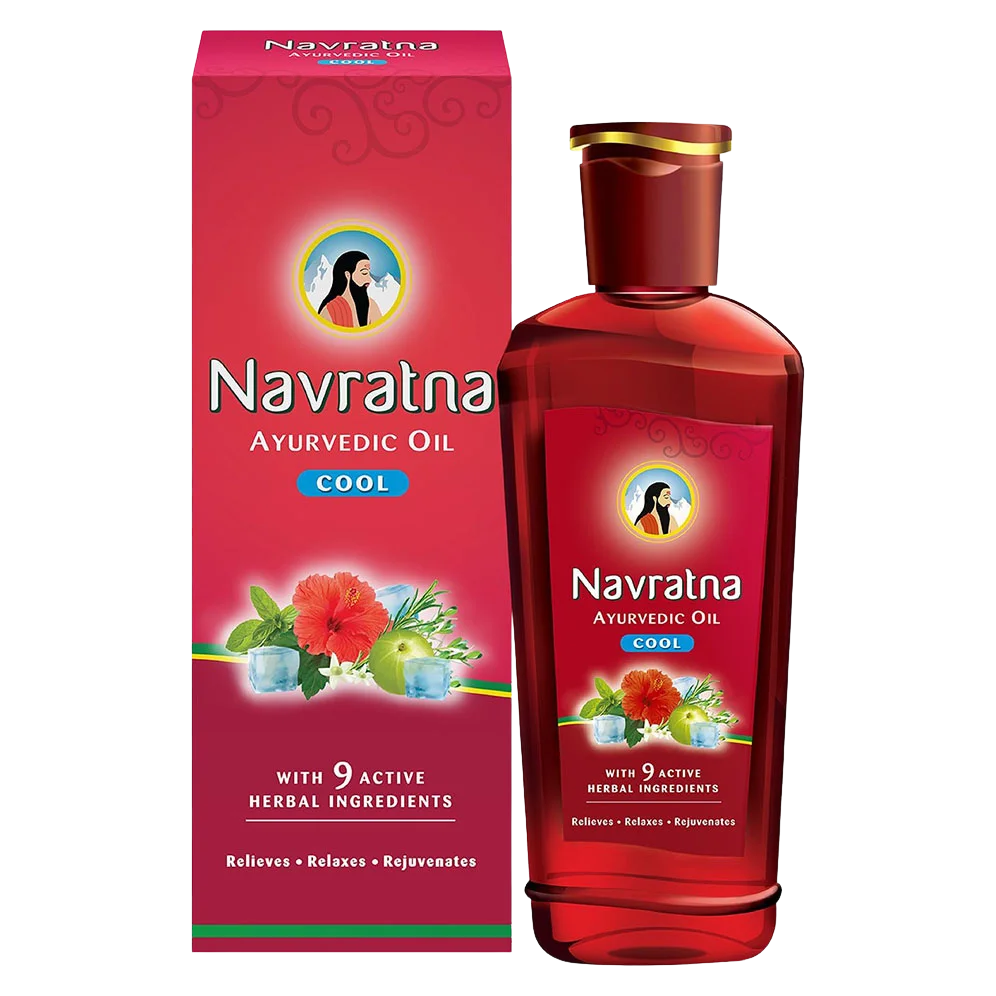 Navratna Ayurvedic Cool Oil with 9 Active Herbal Ingredients