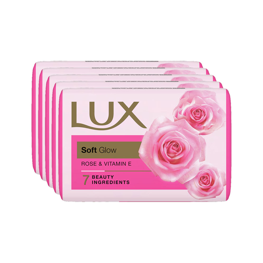 LUX Soft Glow Rose and Vitamin E Soap with 7 Beauty Ingredients