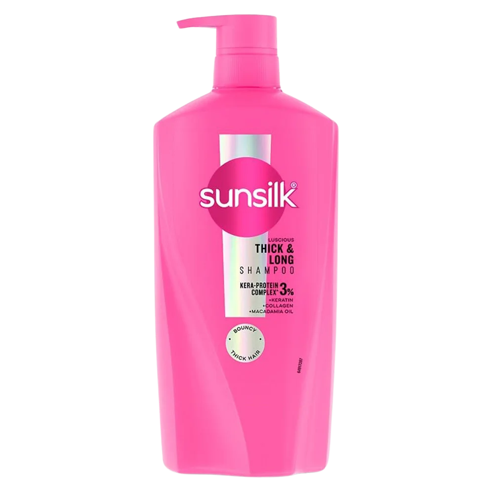 sunsilk Luscious Thick and Long Shampoo with Kera Protein Complex 3% with Keratin + Collagen + Macadamia Oil