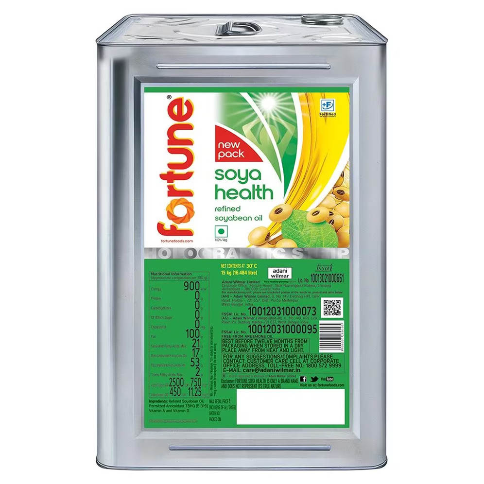 fortune Soya Health Refined Soyabean Oil Tin