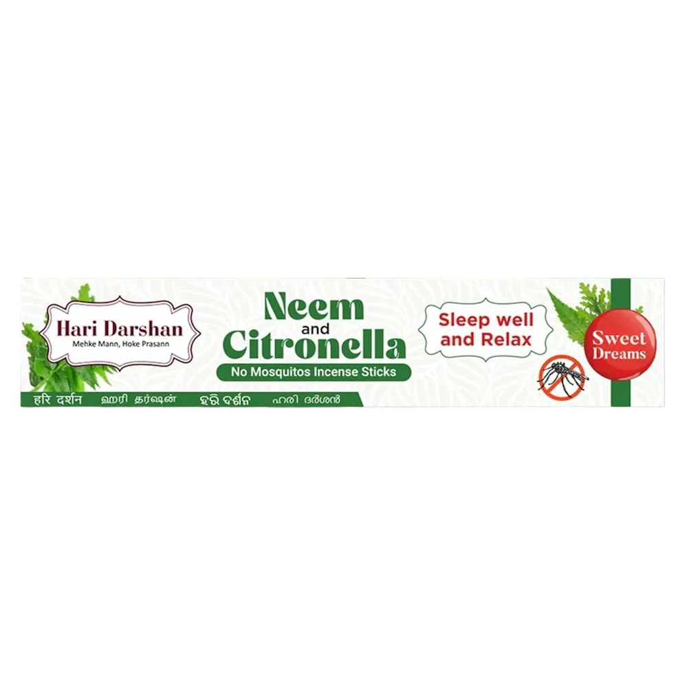Hari Darshan Neem and Citronella No Mosquitos Incense Sticks