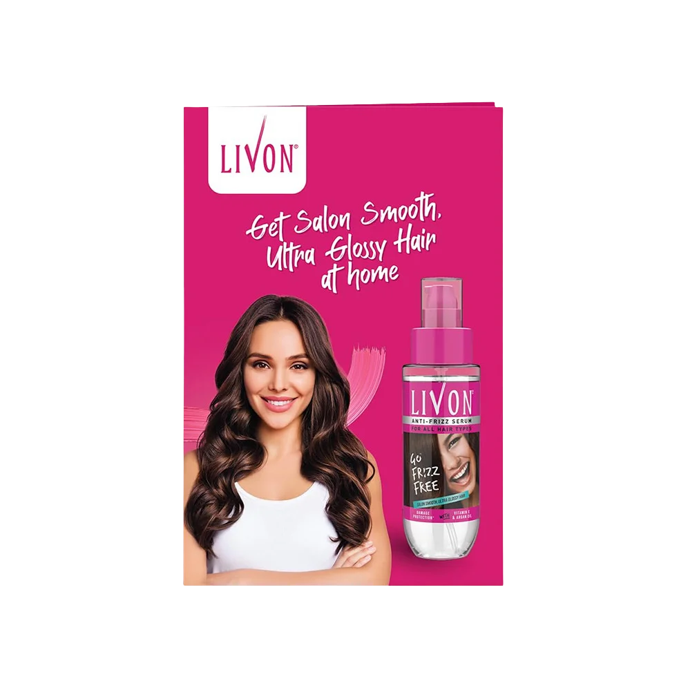LIVON Anti Frizz Serum for All Hair Types go Frizz Free for Salon Smooth and Ultra Glossy Hair for Damage Protection with Vitamin E and Argan Oil