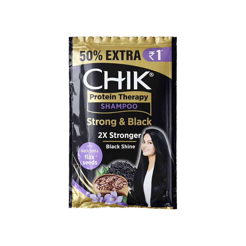 CHIK Strong and Black Shine Protein Therapy Shampoo Sachet