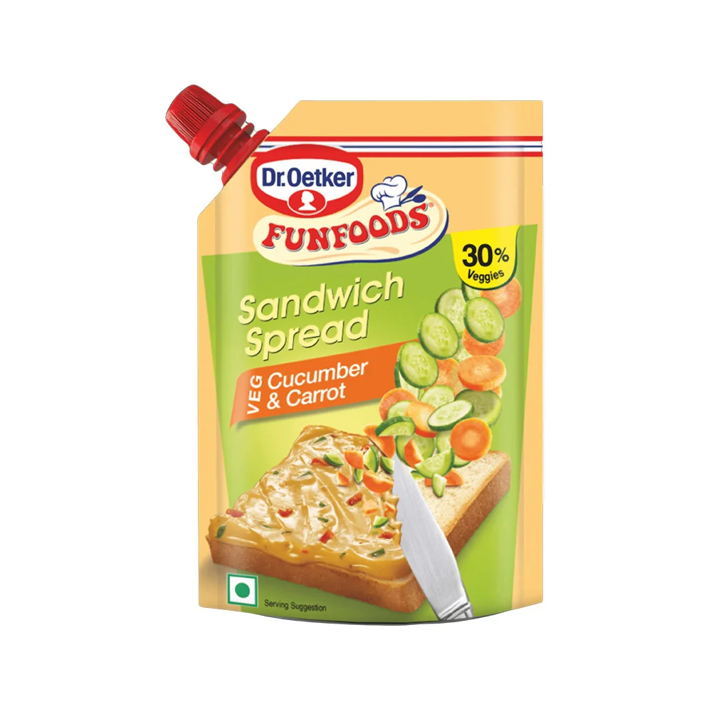 Dr Oetker FUNFOODS Veg Cucumber and Carrot Sandwich Spread Pouch