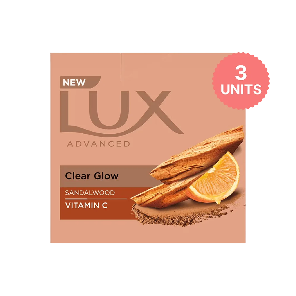 LUX Advanced Clear Glow Soap with Sandalwood and Vitamin C