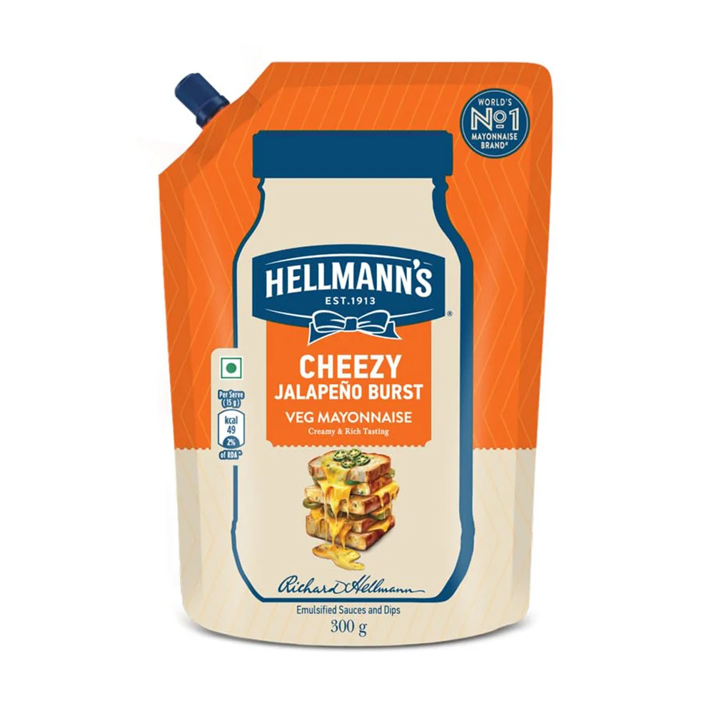 HELLMANN’S Cheezy Jalapeno Burst Veg Mayonnaise